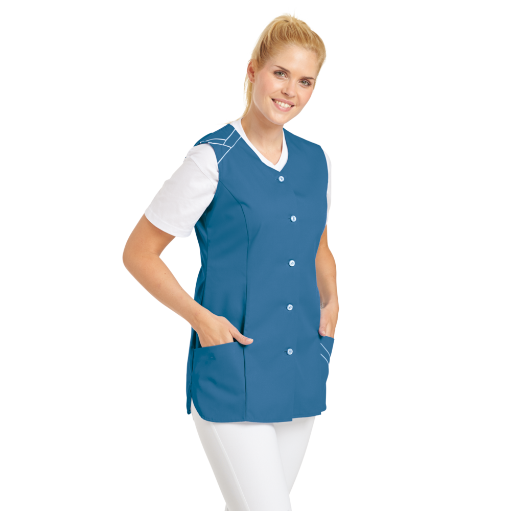 LEIBER Kasack Damen 04/1247 – caribic-blau (Am Modell)