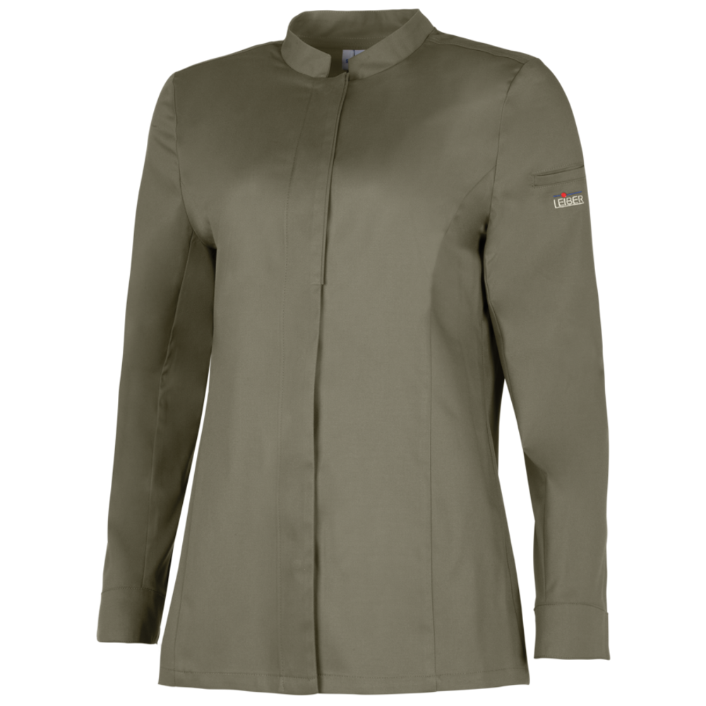 LEIBER Kochhemd Damen 08/1375 – oliv (Front)