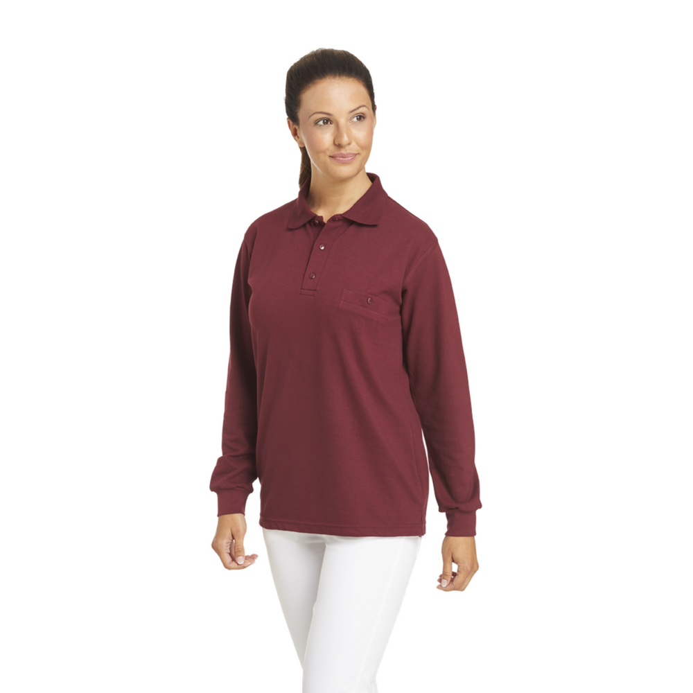 LEIBER Poloshirt 08/841 – bordeaux (Am Modell)
