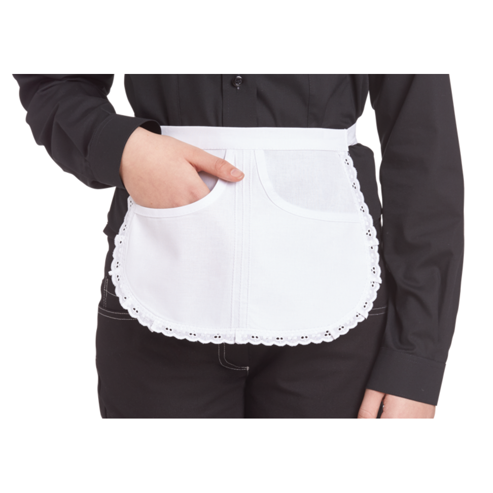 LEIBER Servierschürze Damen 02/61 – weiß (Am Modell)