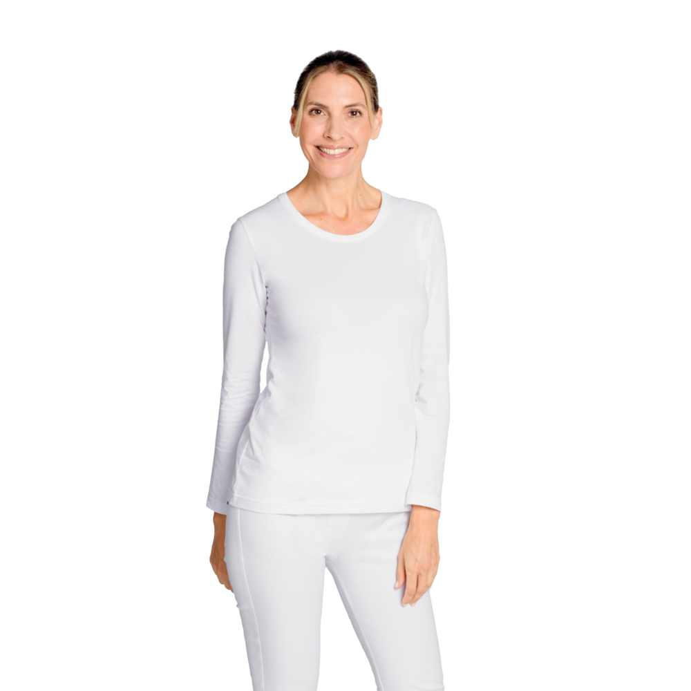 LEIBER Shirt Damen 08/2144 – weiß (Am Modell)