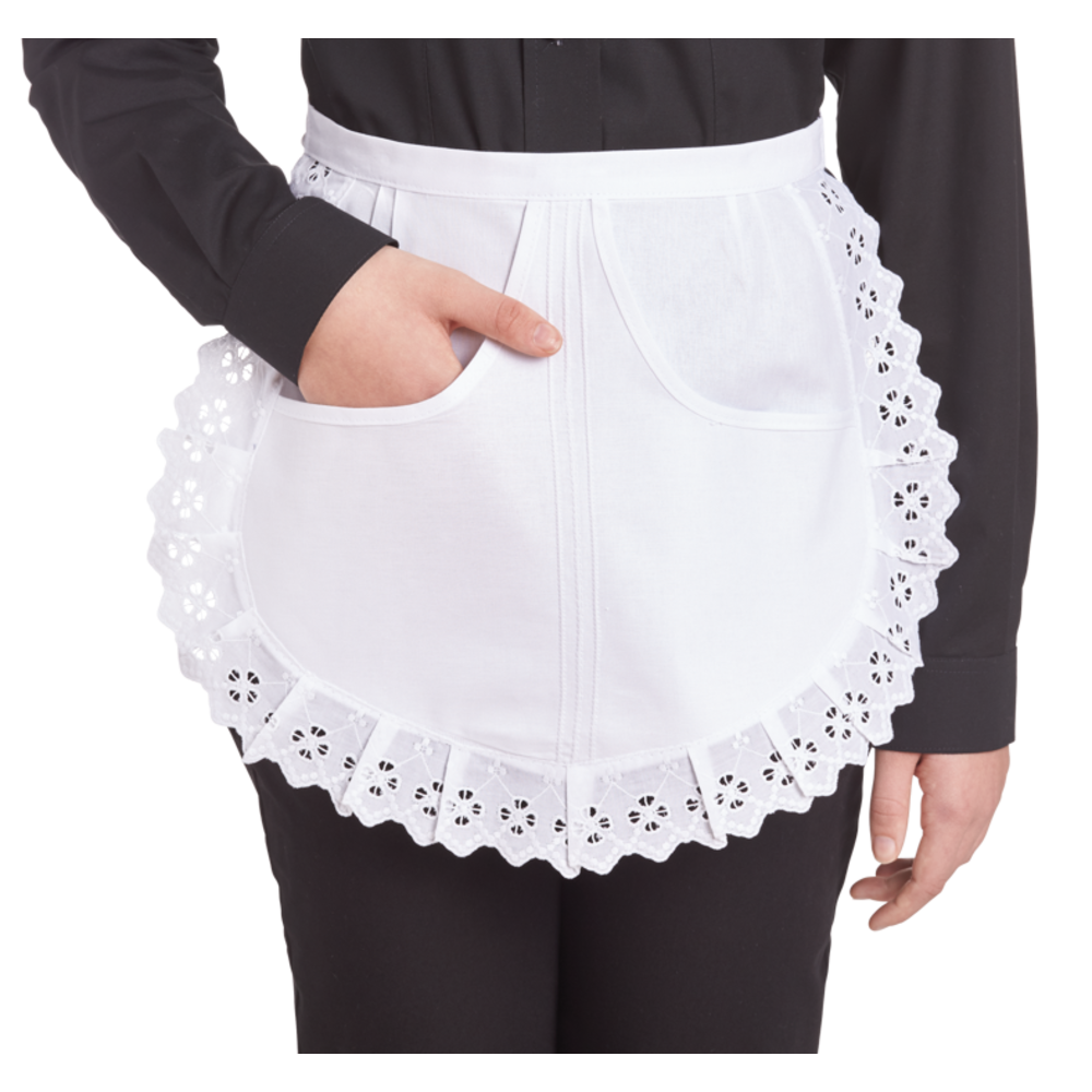 LEIBER Servierschürze Damen 02/69 – weiß (Am Modell)