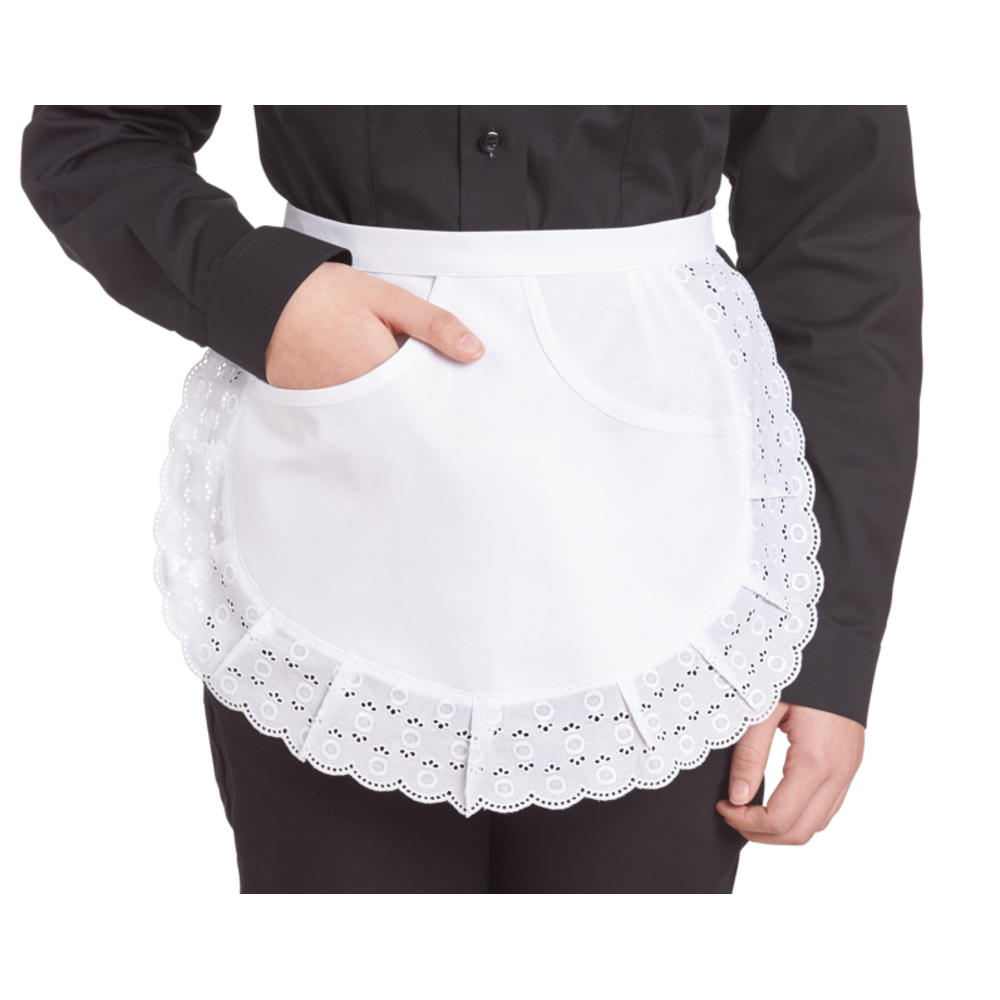LEIBER Servierschürze Damen 02/70 – weiß (Am Modell)