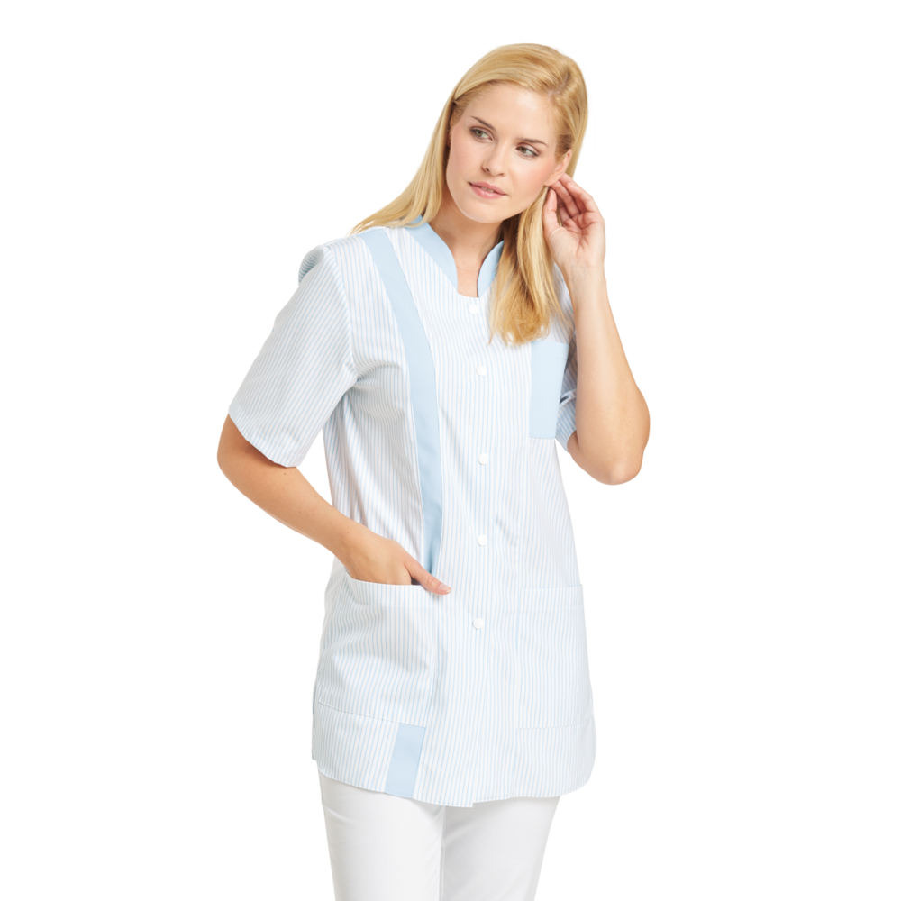 LEIBER Kasack Damen 08/634 – hellblau (Am Modell)