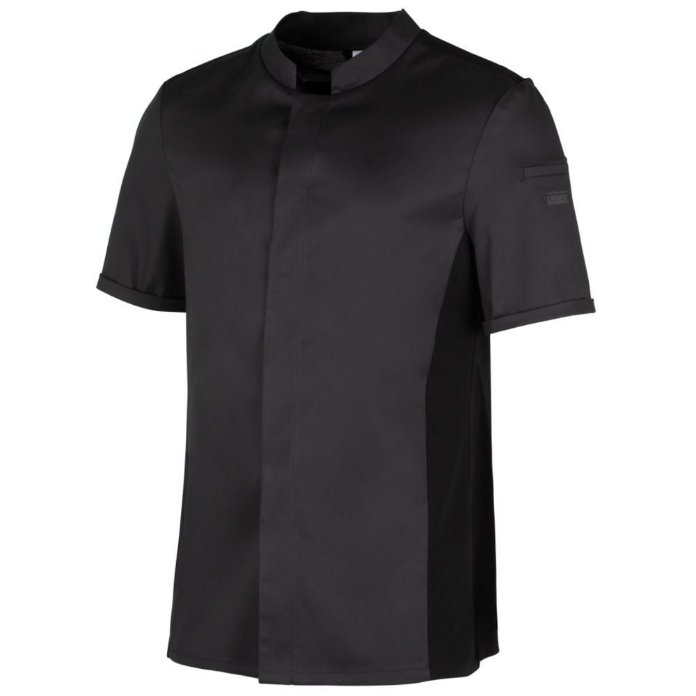 LEIBER Kochhemd Herren 12/1378 – schwarz (Front)