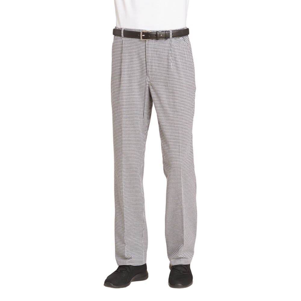 LEIBER Koch-/Bäckerhose Herren 12/5550 – schwarz/weiß (Am Modell)