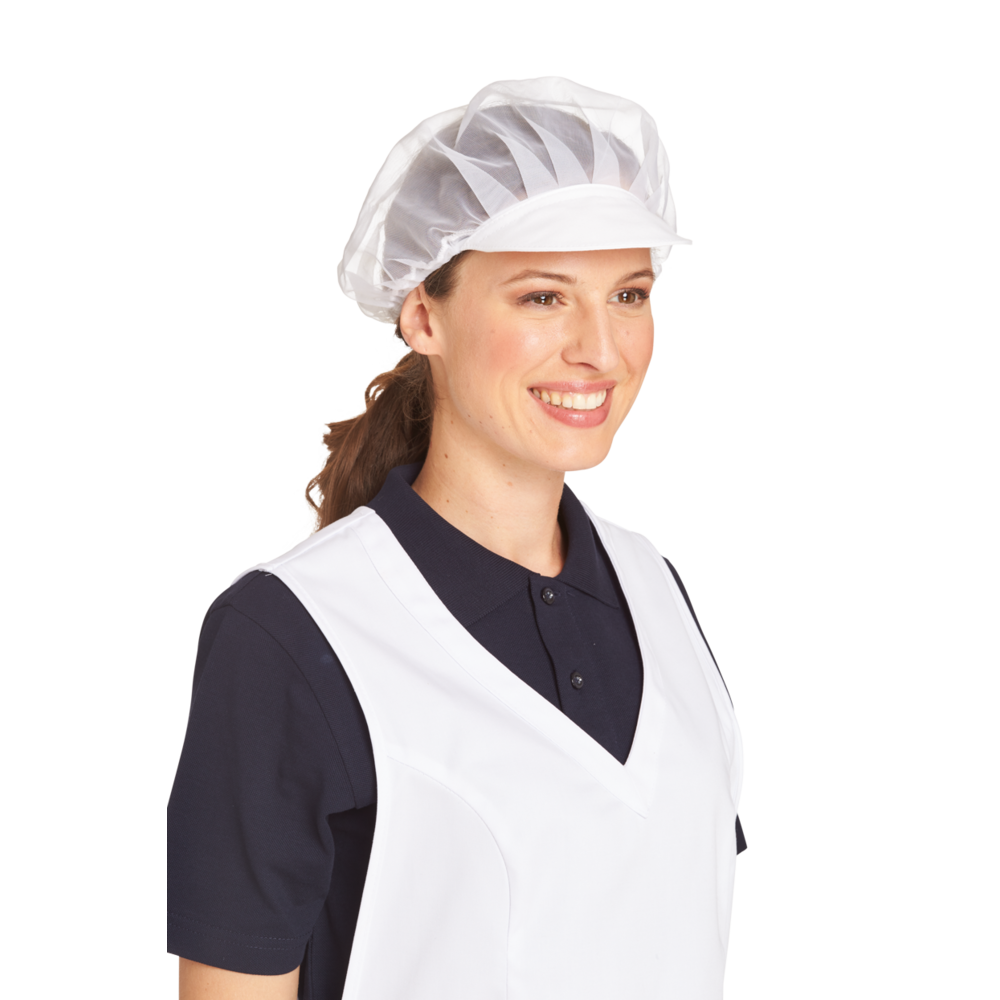 LEIBER Netzhaube 02/119 – weiß (Am Modell)