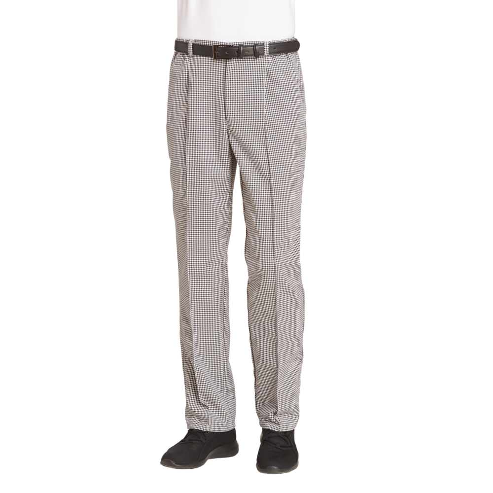LEIBER Koch-/Bäckerhose 12/8800 – schwarz/weiß (Am Modell)