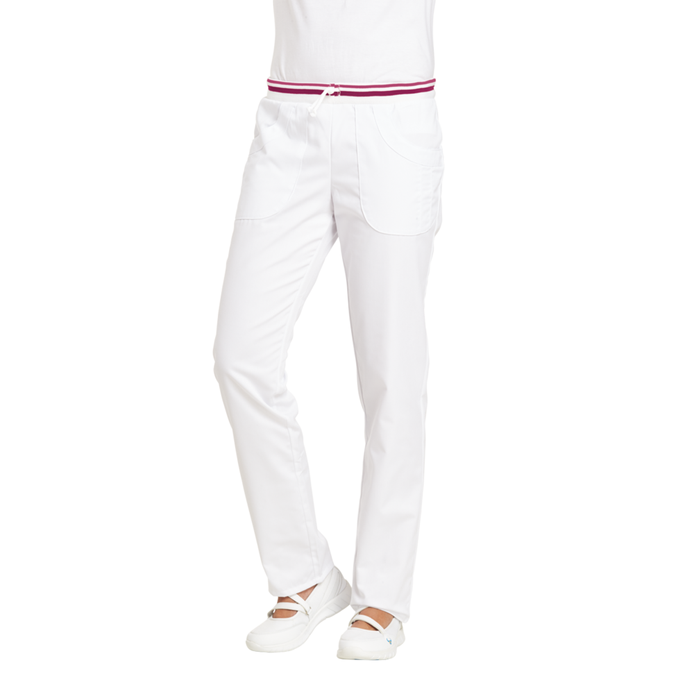 LEIBER Schlupfhose Damen 08/6750 – weiß/beere (Am Modell)