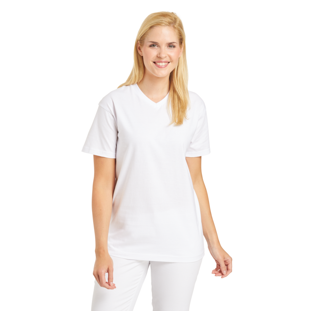 LEIBER T-Shirt 08/2448 – weiß (Am Modell)