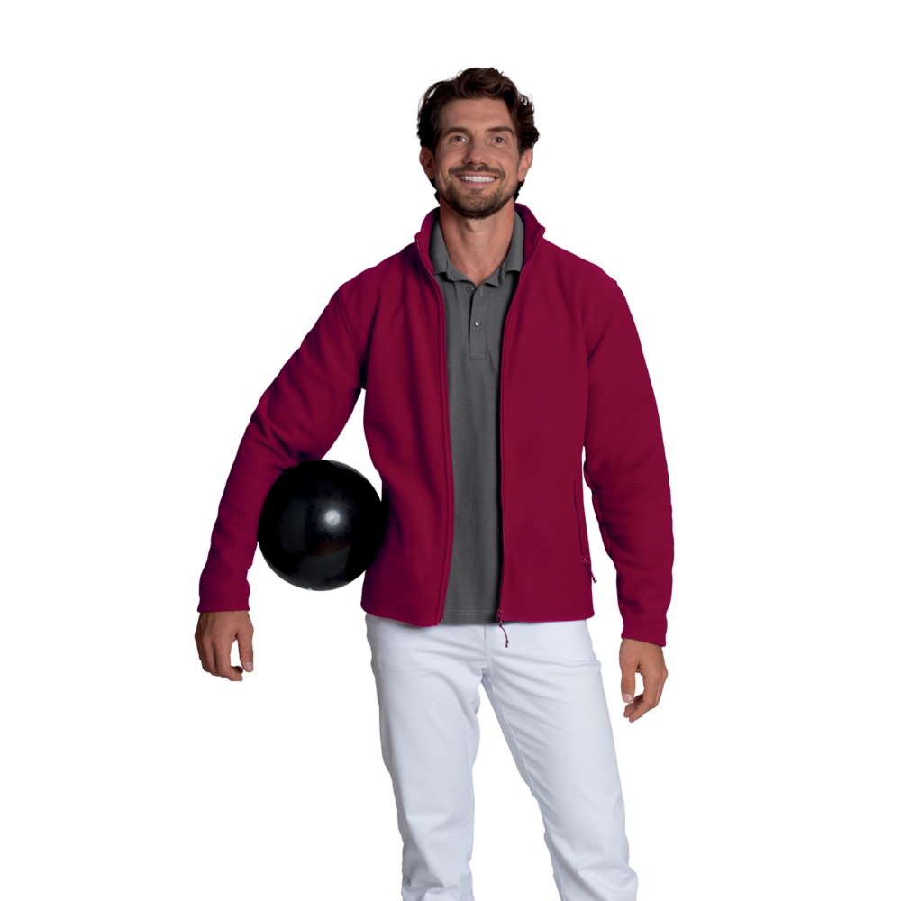 LEIBER Fleecejacke Herren 12/2665 – beere (Am Modell)
