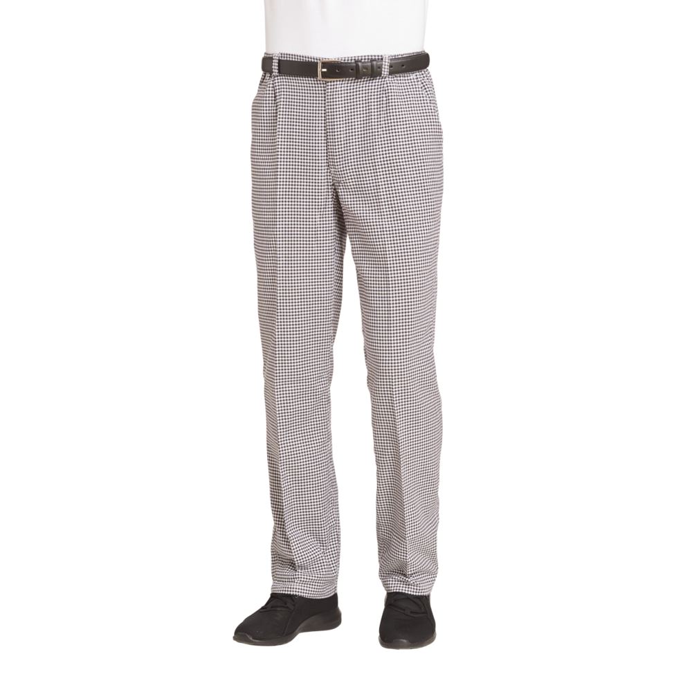 LEIBER Koch-/Bäckerhose Herren 12/5730 – schwarz/weiß (Am Modell)