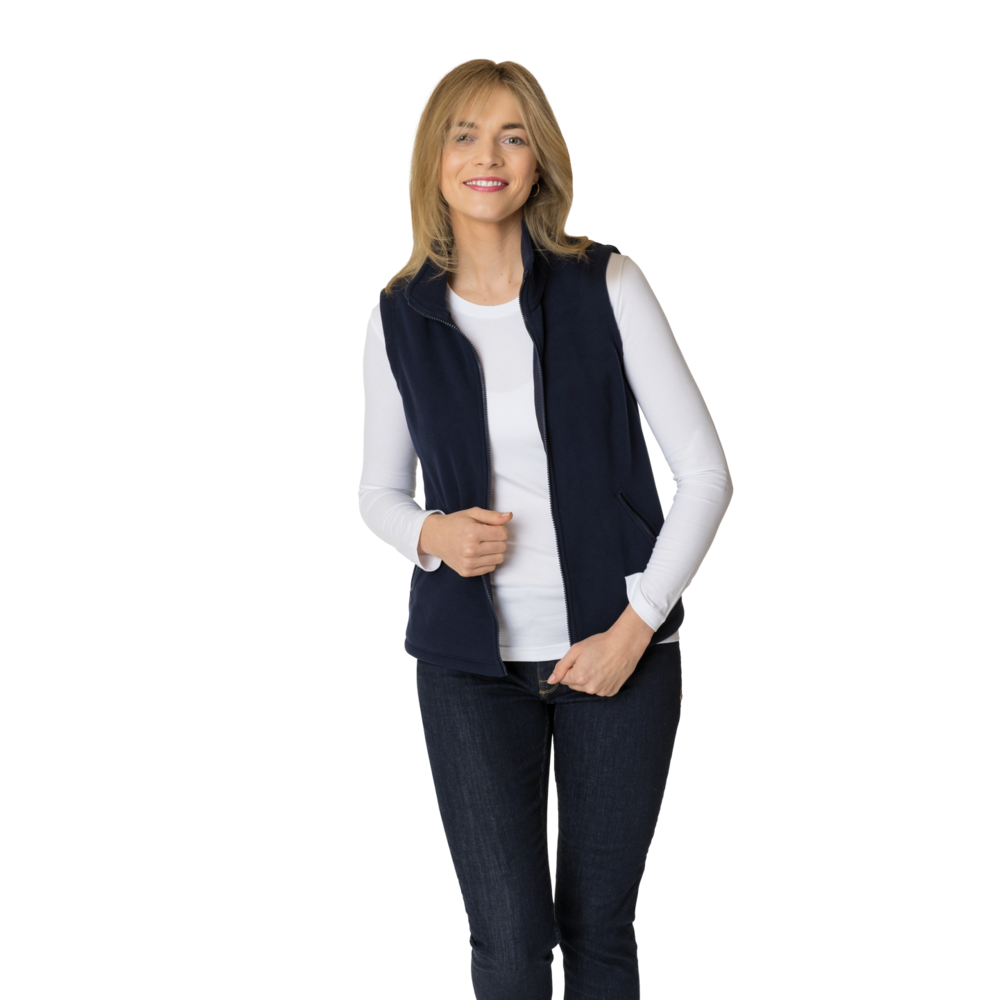 LEIBER Fleeceweste Damen 08/1397 – marine (Am Modell)