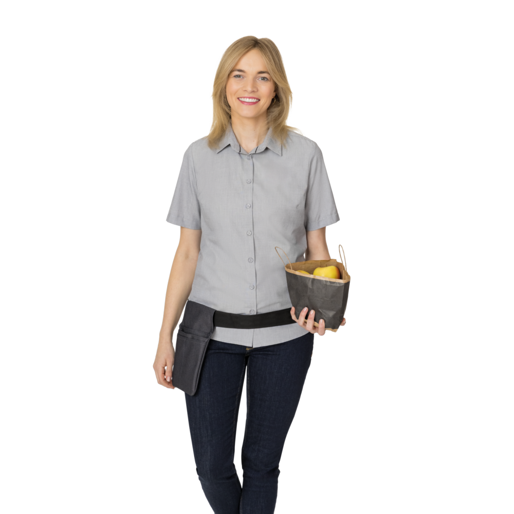 LEIBER Bluse Damen 08/2100 – grau melange (Am Modell)