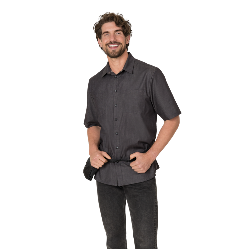 LEIBER Hemd Herren 12/2105 – jeansgrau (Am Modell)