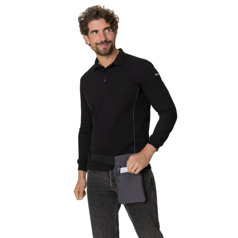 LEIBER Poloshirt 10/2093 – schwarz (Am Modell)