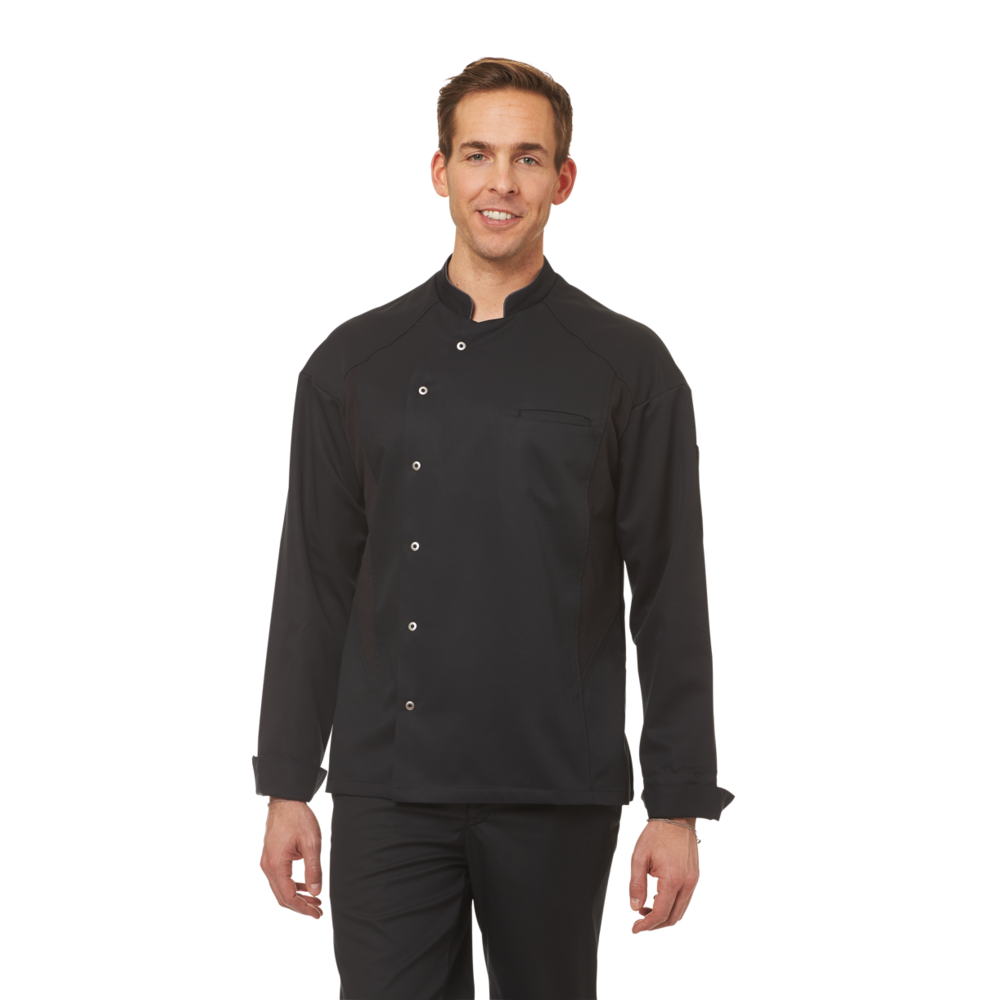 LEIBER Kochjacke Herren 12/2753 – schwarz (Am Modell)