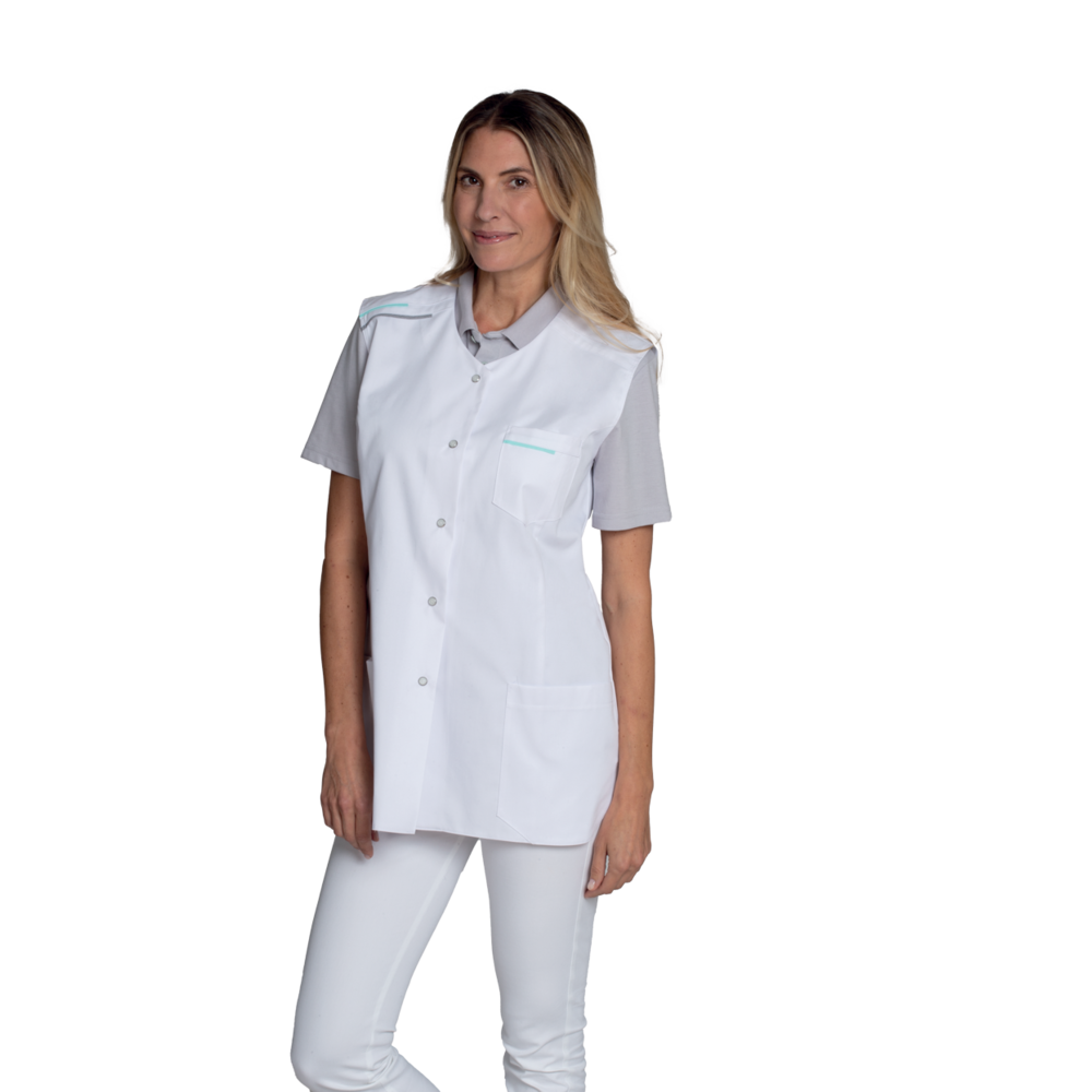 LEIBER Kasack Damen 04/2147 – weiß (Am Modell)