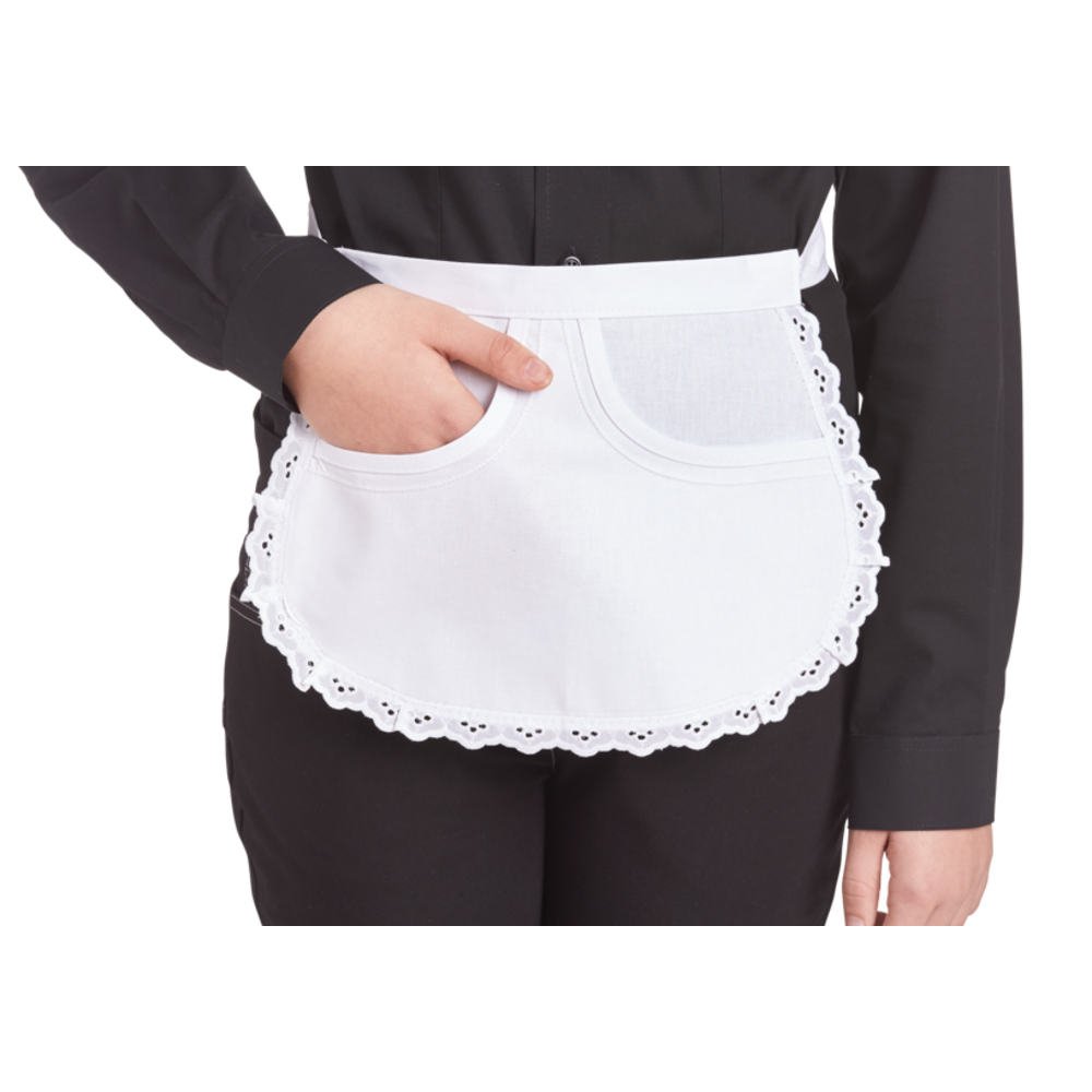 LEIBER Servierschürze Damen 02/62 – weiß (Am Modell)