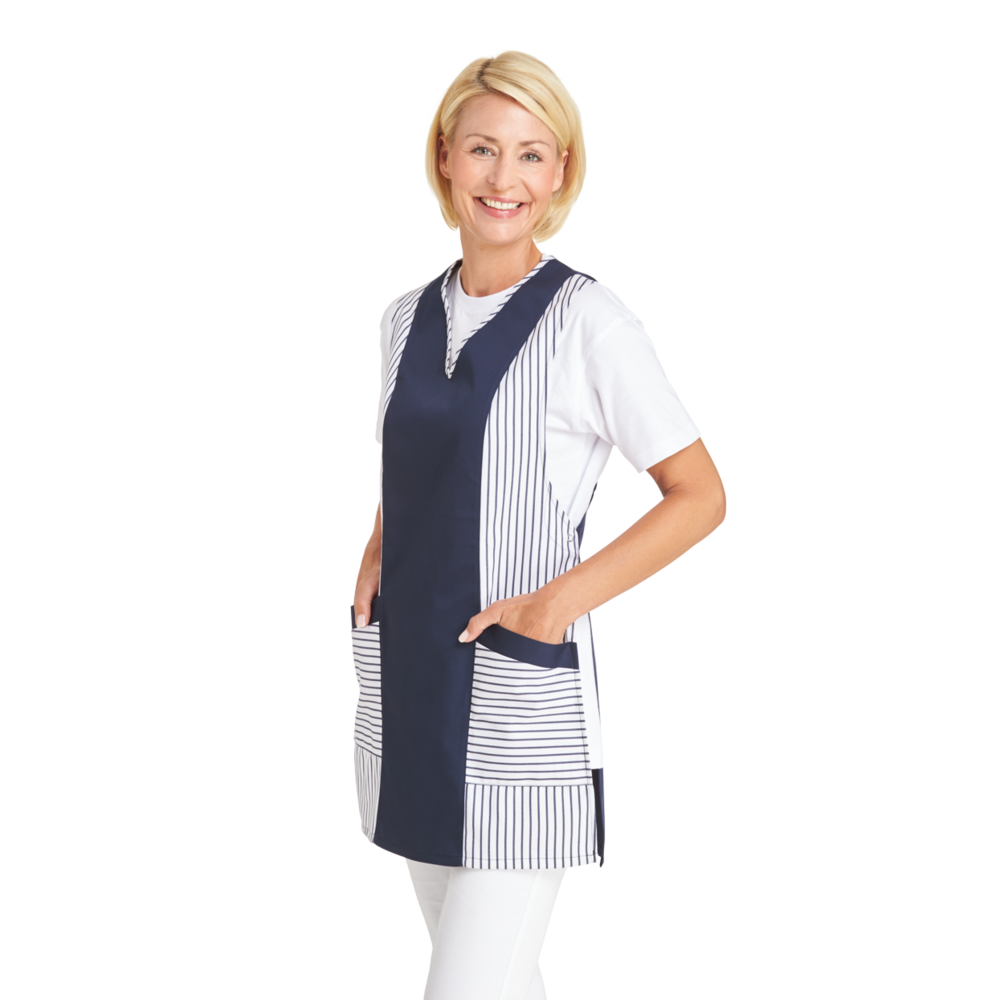 LEIBER Überwurfschürze Damen 08/264 – marine (Am Modell)