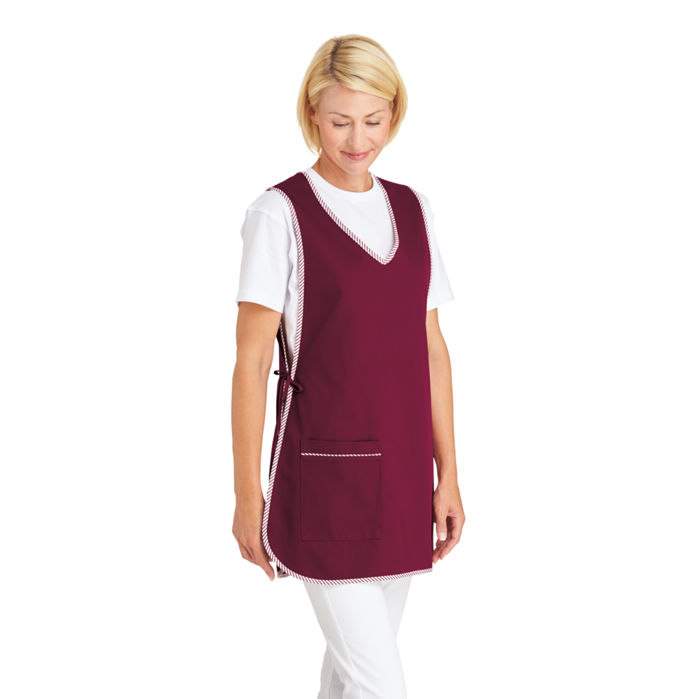 LEIBER Überwurfschürze Damen 08/594 – bordeaux (Am Modell)
